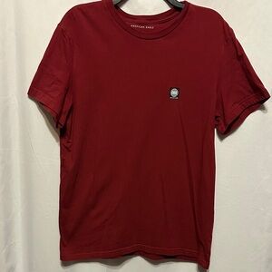 American Eagle Outfitters Men's Deep Red Tee